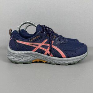 Asics Gel Venture 9 Running Sneakers Shoes Womens 9.5 Wide Indigo Blue Papaya